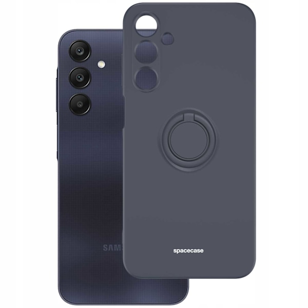Spacecase Silikonecase Ring För Samsung Galaxy A25 5G Svart