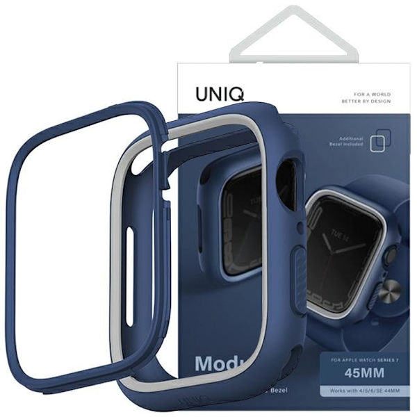 UNIQ-deksel Moduo Apple Watch Series 4/5/6/7/8/SE 44/45 mm blågrå/blågrå