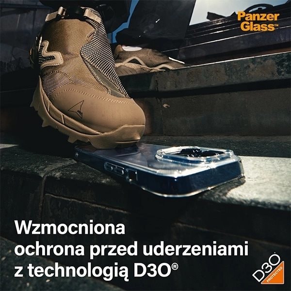 PanzerGlass HardCase med D3O og Military Grade-sertifisering for iPhone 15 Plus / 14 Plus - Gjennomsiktig