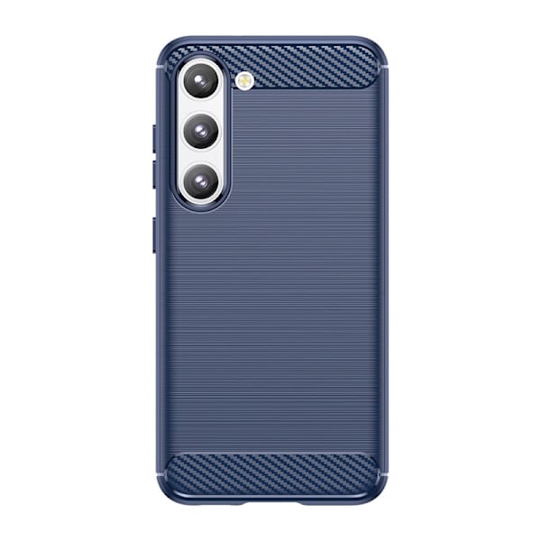 Karbondeksel til Samsung Galaxy S23, fleksibelt silikonkarbondeksel, blått