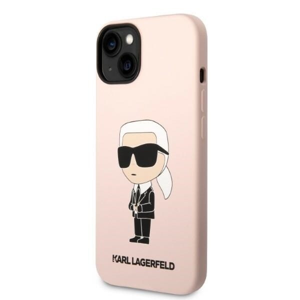 Karl Lagerfeld KLHCP14MSNIKBCP iPhone 14 Plus 6.7 hardt etui rosa/rosa silikon Ikonik