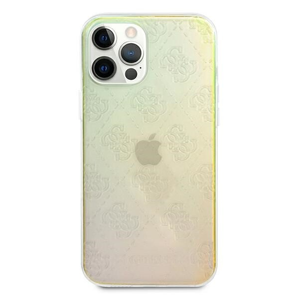 Guess GUHCP12M3D4GIRBL iPhone 12/12 Pro 6.1" opal/iriserande hårt fodral 4G 3D-mönstersamling
