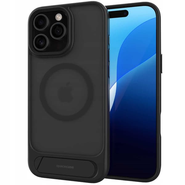 Spacecase Case Cover Till Iphone 16 Pro Max Black För Magsafe