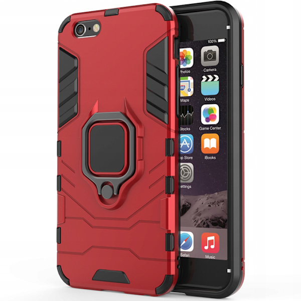 Spacecase Case X-Ring Cover För Iphone 6 6S Röd