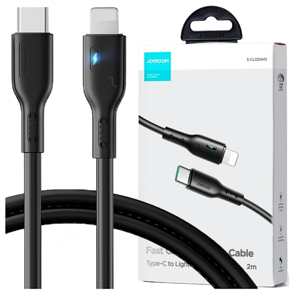 USB C - Lightning kabel 20W 2m Joyroom S-CL020A13 - sort
