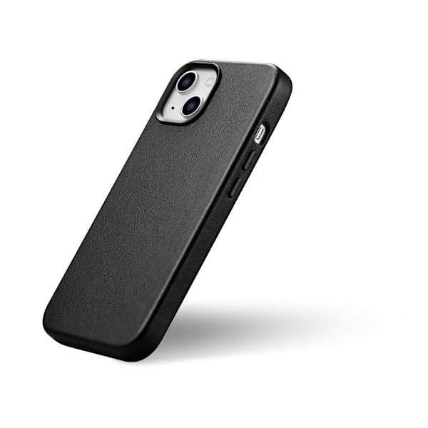 ICARER CASE CASE LÆDERCOVER MED MAGSAFE TIL IPHONE 14 SORT