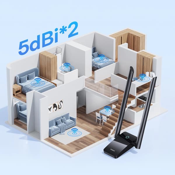 BASEUS FASTJOY B01317600111-06 1800 MB/S USB NETVÆRKSKORT - SORT
