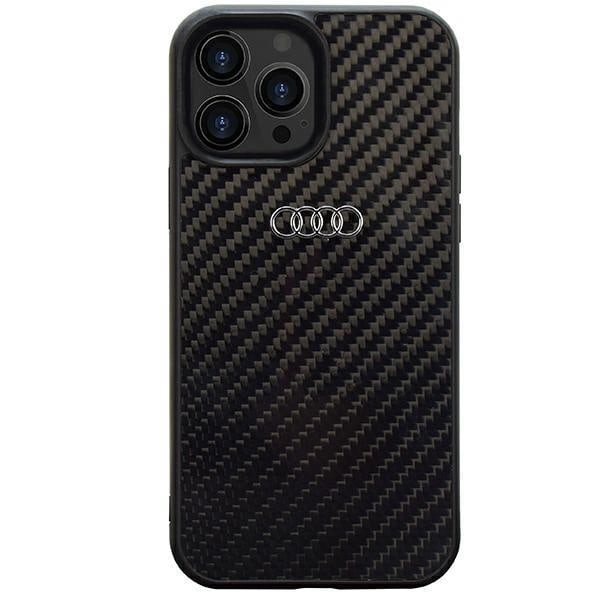 AUDI CARBON FIBER COVER TIL IPHONE 13 PRO MAX - SORT