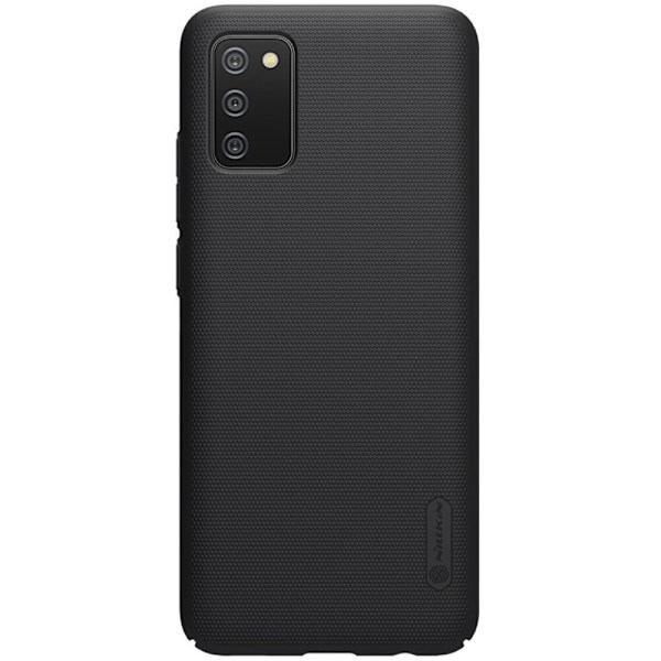 Nillkin Super Frosted Shield förstärkt fodral + ställ för Samsung Galaxy A02s EU svart