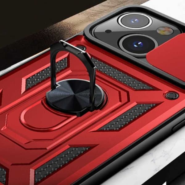 Spacecase Fodral För Iphone 13 Camring Röd