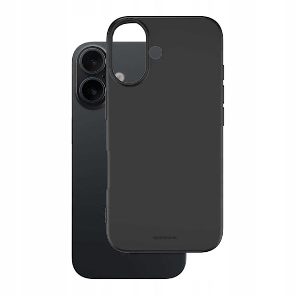 Spacecase Silikonfodral För Iphone 16 Plus Svart Skydd