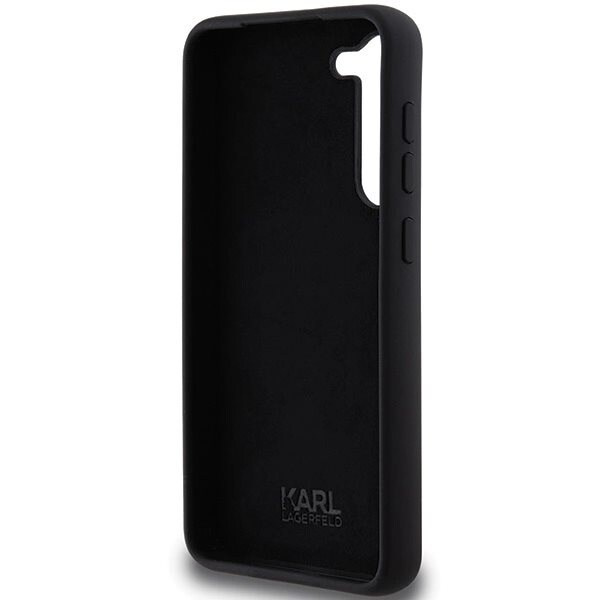 KARL LAGERFELD SILIKONE KARL&CHOUPETTE METAL PIN ETUI TIL SAMSUNG GALAXY S23+ - SORT