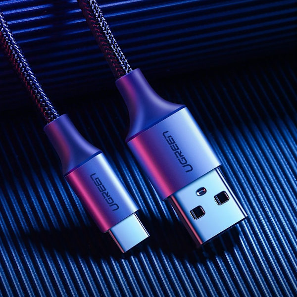 Ugrønn kabel USB - USB Type C Quick Charge 3.0 3A 2m grå (60128)