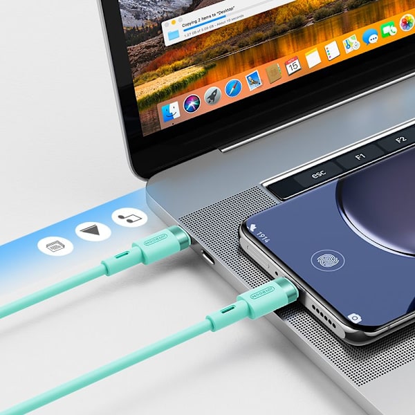 JOYROOM S-1830N9 TYPE-C TYPE-C KABEL PD60W/3A 180CM GRØNN