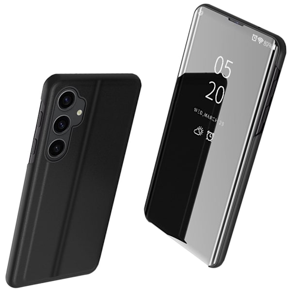 HARD FLIP COVER TIL SAMSUNG GALAXY S23 FE CLEAR VIEW COVER - SORT