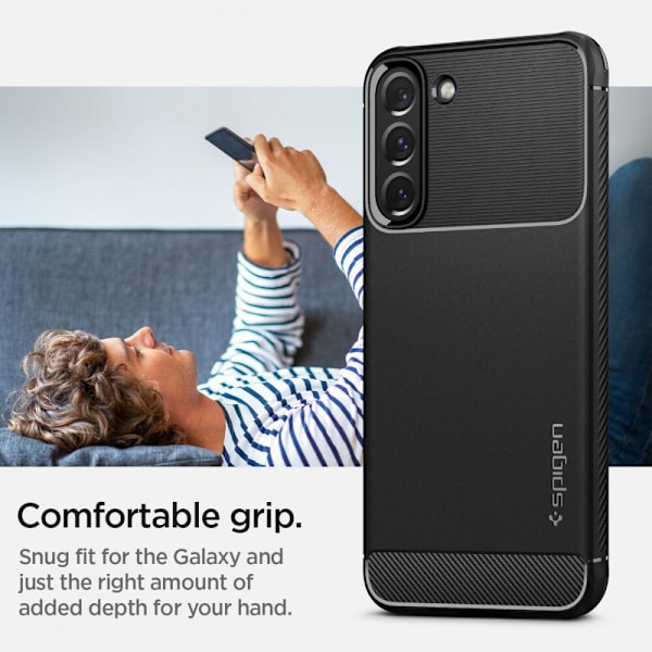 SPIGEN RUGGED ARMOR GALAXY S22 MATT SVART