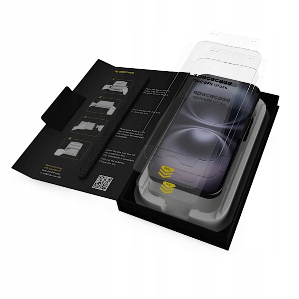 Spacecase Quickfit Härdat Glas För Iphone 15 16 Skyddsfolie