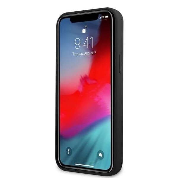 AMG SILICONE BIG LOGO COVER TIL IPHONE 12 PRO MAX - SORT