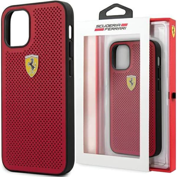 FERRARI ON TRACK PERFORERET ETUI TIL IPHONE 12 MINI - RØD