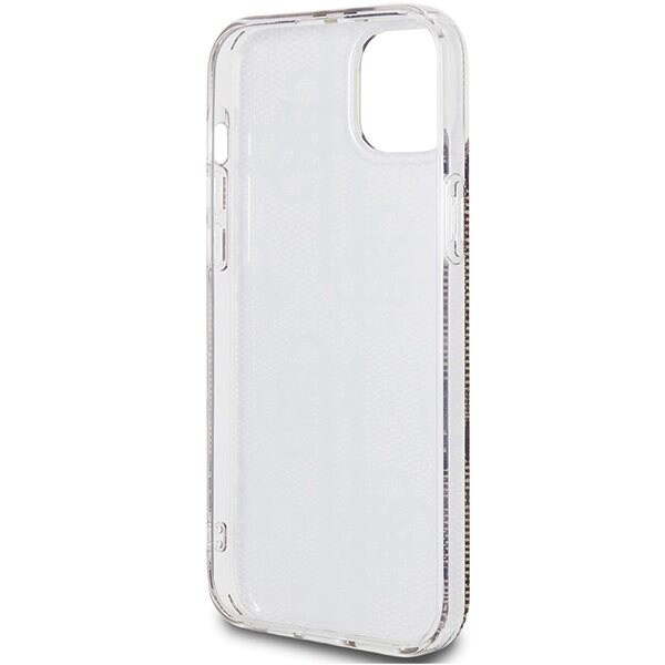 Guess IML 4G Gold Stripe-deksel til iPhone 15 Plus / 14 Plus - brun
