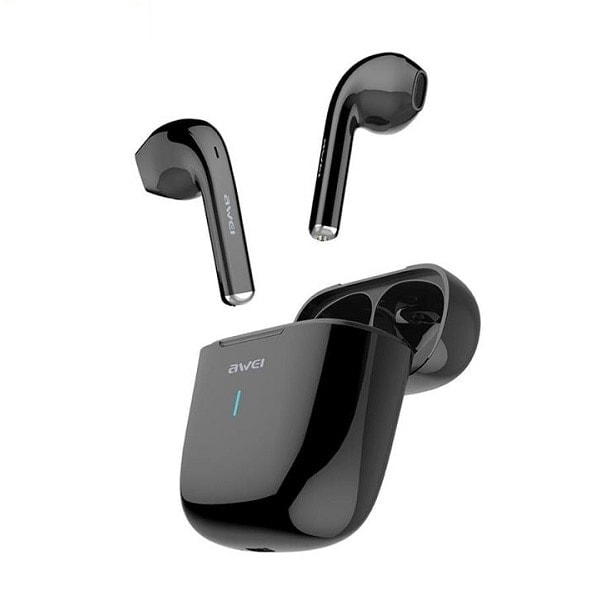 AWEI Bluetooth 5.0 T26 TWS hörlurar + dockningsstation svart/svart