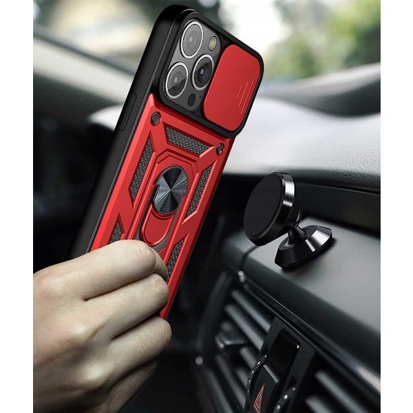 Spacecase Camring Iphone 14 Pro Rött Fodral Skydd