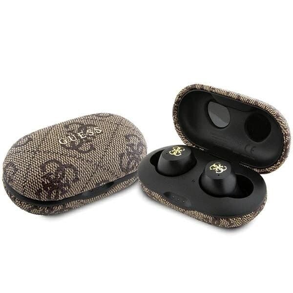 TWS Guess 4G metall Bluetooth-hodetelefoner med ENC Dock - Brun