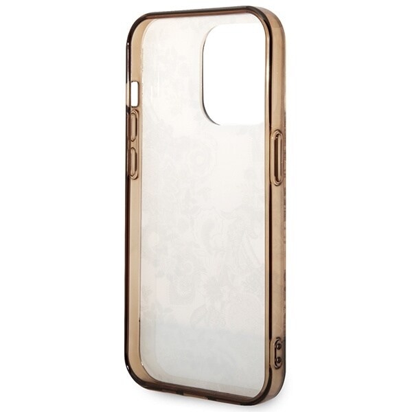 Guess GUHCP14LHGPLHC iPhone 14 Pro 6.1 oker hardt etui porselenssamling