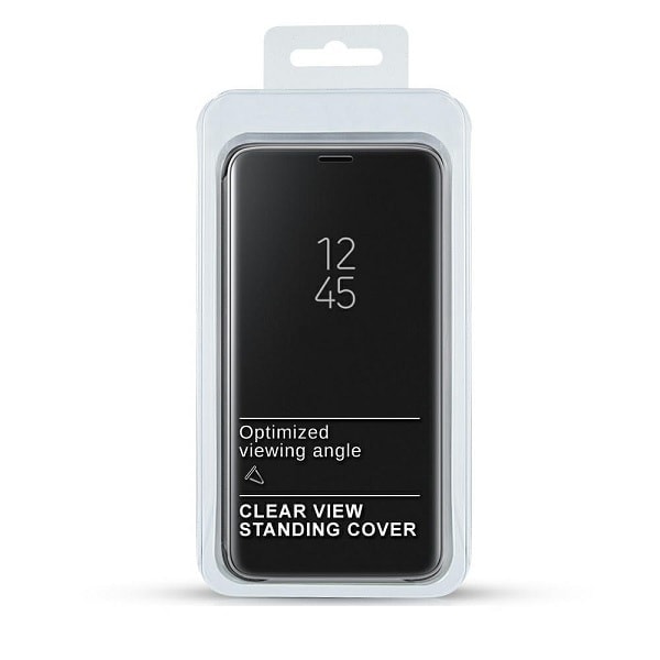 Clear View Samsung S22 fodral svart/svart