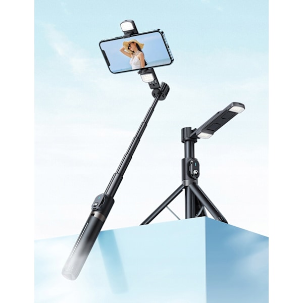 Double Shot selfie stick, stick, tripod, bluetooth, tripod, black, Mcdodo
