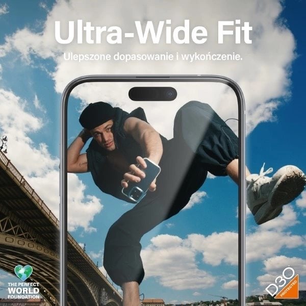 PANZERGLASS MATRIX ULTRA-WIDE-FIT HYBRIDGLAS TIL IPHONE 15 PLUS MED POSITIONER