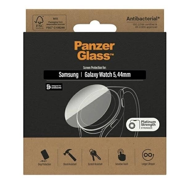 ANTIBAKTERIEL PANZERGLASS SKÆRMBESKYTTER TIL SAMSUNG GALAXY WATCH CLASSIC 5 44 MM