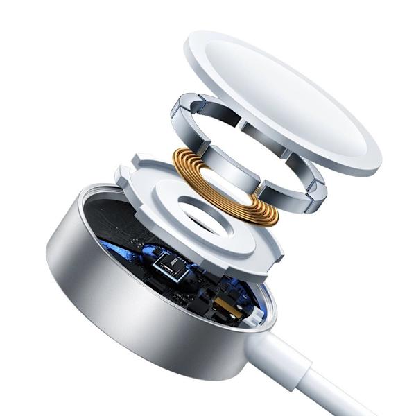 Joyroom S-IW008 3-i-1 magnetisk lader USB-A - Lightning/USB-C 1,2 m - hvit