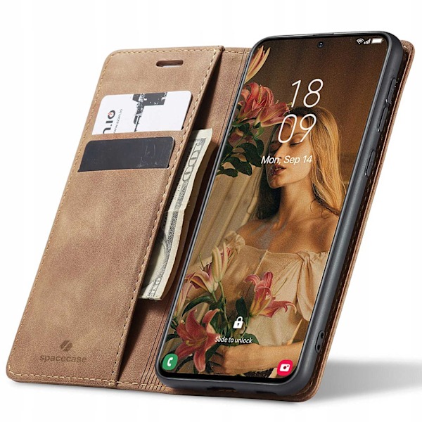 Spacecase Väskor Galaxy S21 Plånbok Läder För Brunn Telefon