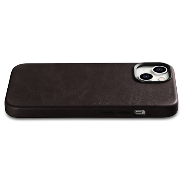 iCarer Oil Wax Premium Lærveske Magnetisk Lærveske for iPhone 14 Plus med MagSafe Brown (WMI14220703-BN)