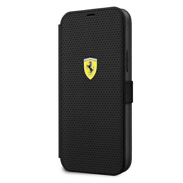 Ferrari FESPEFLBKP12SBK iPhone 12 mini 5.4 svart/svart bok på bane perforert