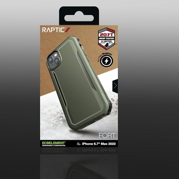 RAPTIC X-DORIA CASE MED MAGSAFE TIL IPHONE 14 GRØN