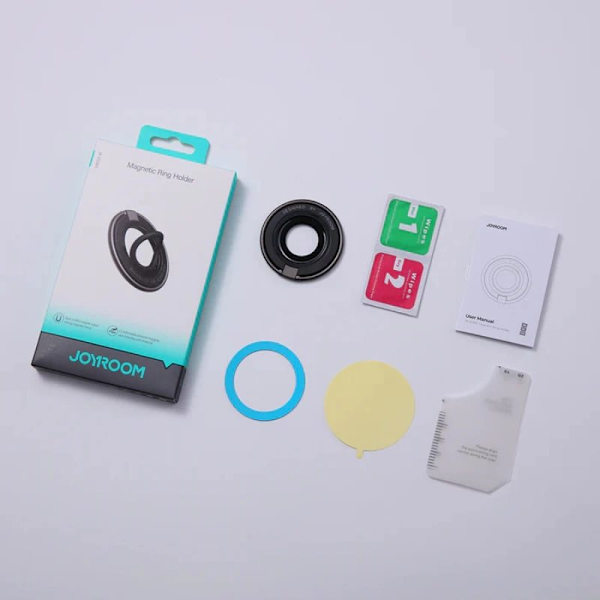 JOYROOM MAGNETISK RINGHOLDER TELEFON RING/ETUSE SORT