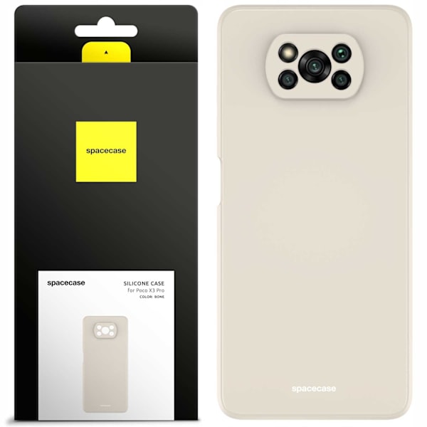 Spacecase Silikonecase-Skydd För Poco X3 Pro Nfc Bone