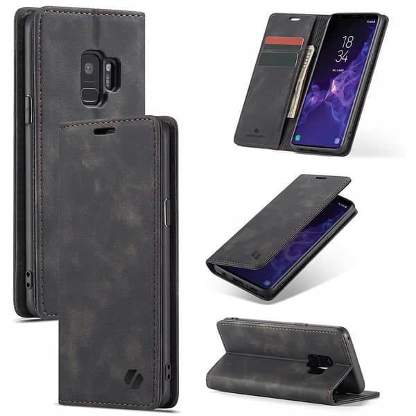 Spacecase Väska Galaxy S9 Svart Läder För Samsung