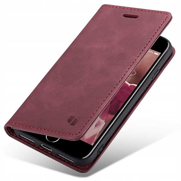 Spacecase Fodral Pålbockskydd För Iphone 6 6S Röd Med Ficka