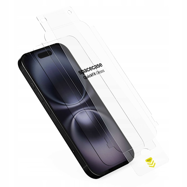Spacecase Quickfit Härdat Glas För Iphone 15 16 Skyddsfolie