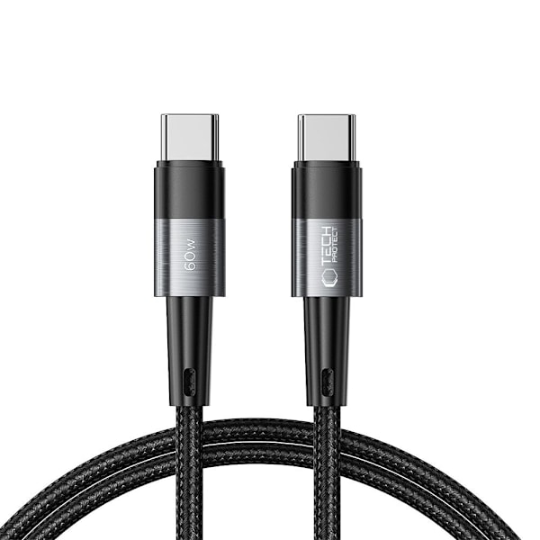 TECH-PROTECT ULTRABOOST TYPE-C KABEL PD60W/3A 100cm GRÅ