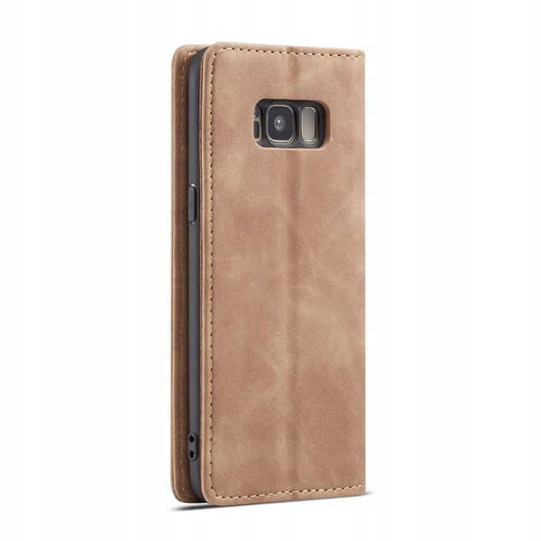 Rymdfodral Galaxy S8 Telefon Läder Ljusbrun