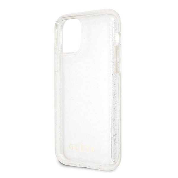 Guess GUHCN58PCGLSI iPhone 11 Pro sølv/sølv hardt deksel Glitter