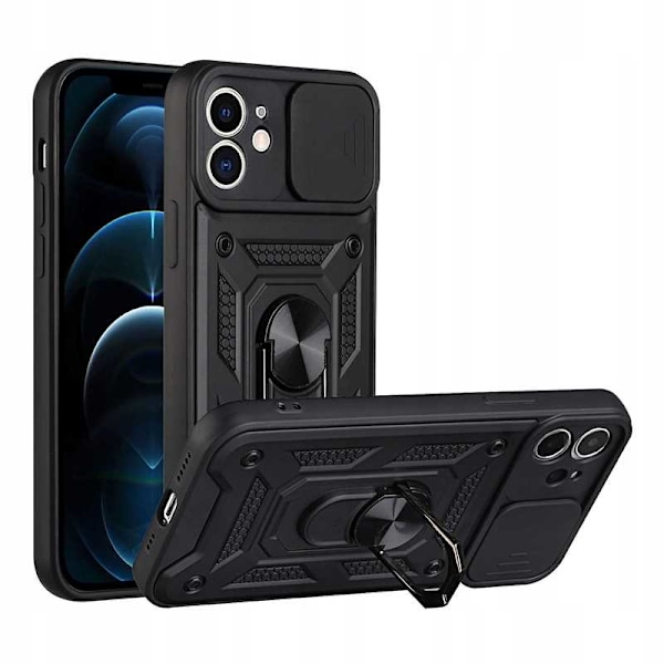 Spacecase Case Cover För Iphone 12 Mini Sc Camring Svart
