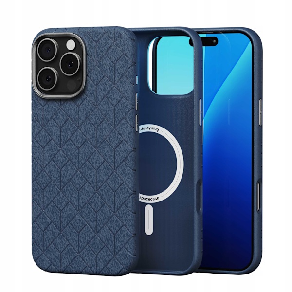 Spacecase Case Cover Till Iphone 16 Pro Max För Magsafe Mörkblåt