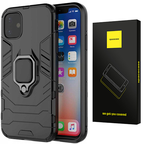Spacecase X-Ring Case För Iphone 11 Case Svart Skydd
