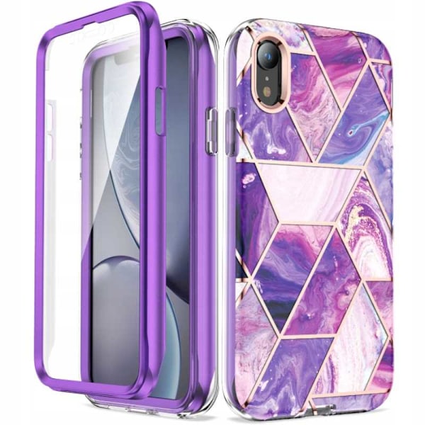 Spacecase Case Cover För Iphone Xr Marble 360 Lila