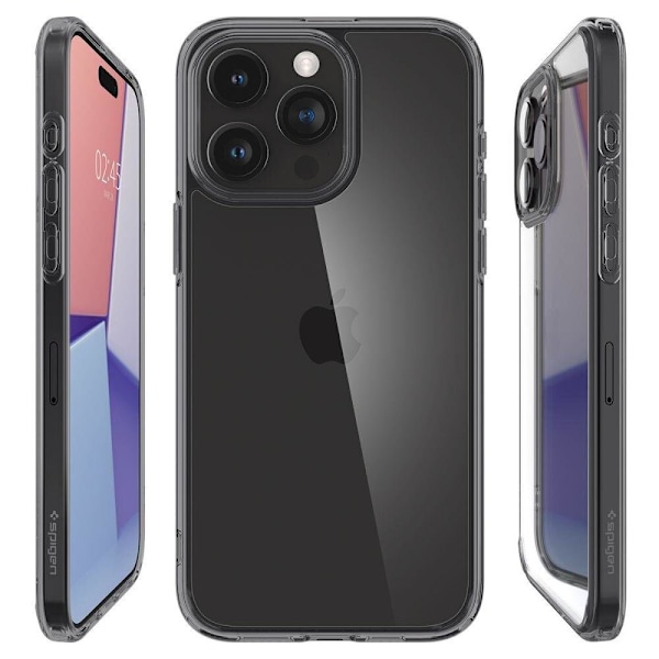 Spigen Ultra Hybrid deksel til iPhone 15 Pro - gjennomsiktig grå